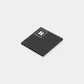 Post-it® Monogramme 3 cadres | Noir et blanc (Incliné)