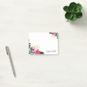 Post-it® Monogramme à bordure florale chic (Bureau)