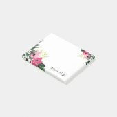 Post-it® Monogramme à bordure florale chic (Incliné)