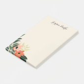 Post-it® Monogramme à bordure florale chic (Incliné)