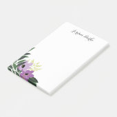 Post-it® Monogramme à bordure florale chic (Incliné)