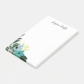 Post-it® Monogramme à bordure florale chic (Incliné)