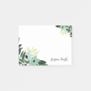 Post-it® Monogramme à bordure florale chic