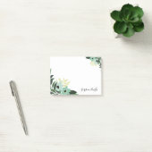 Post-it® Monogramme à bordure florale chic (Bureau)