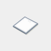 Post-it® Monogramme à deux bordures en bleu foncé minimalis (Incliné)