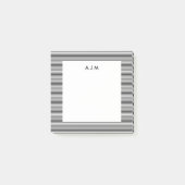 Post-it® Monogramme à rayures noires classiques (Devant)