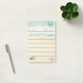 Post-it® Monogramme aligné sur le thème de la plage côtière (Bureau)