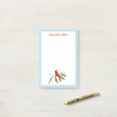 Post-it® Monogramme Aquarelle Bleu Vert Rouge Cardinal Oise (Sur un bureau)