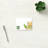 Post-it® Monogramme | Aquarelle de fleurs exotiques (Bureau)