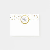 Post-it® Monogramme argent et or Confetti (Devant)