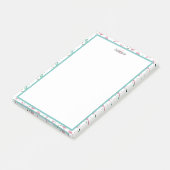 Post-it® Monogramme atomique de style de Flamants roses et (Incliné)