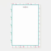 Post-it® Monogramme atomique de style de Flamants roses et (Devant)