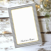 Post-it® Monogramme avec rayures noires et blanches et cadr