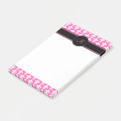 Post-it® Monogramme Blanc et rose chaud Fleur de Lis Motif (Incliné)