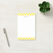 Post-it® Monogramme Blanc Jaune Tendance Motif de Poche Fun (Bureau)