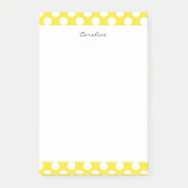 Post-it® Monogramme Blanc Jaune Tendance Motif de Poche Fun (Devant)