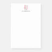 Post-it® Monogramme blanc simple (Devant)