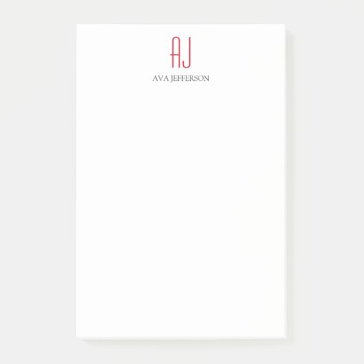 Post-it® Monogramme blanc simple (Devant)