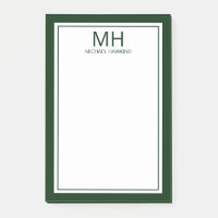 Monogramme blanc vert pour hommes