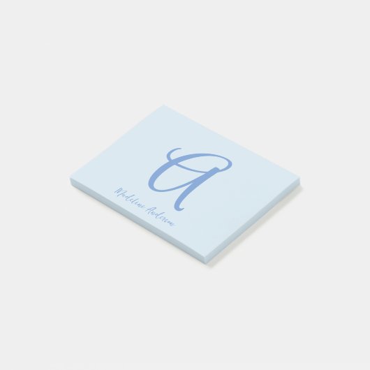 Post-it® Monogramme bleu (Incliné)