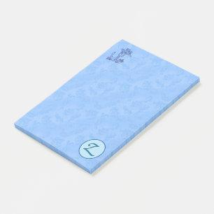 Post-it® Monogramme bleu céleste (A-Z)