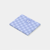 Post-it® Monogramme bleu cercles motif (Incliné)