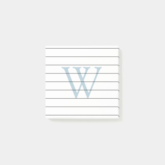 Post-it® Monogramme bleu colombe (Devant)