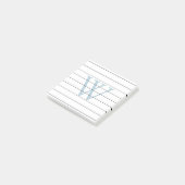 Post-it® Monogramme bleu colombe (Incliné)