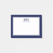 Post-it® Monogramme bleu de la marine (Devant)