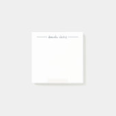 Post-it® Monogramme bleu foncé minimal Nom complet (Devant)