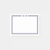 Post-it® Monogramme Bleu Marine (Devant)