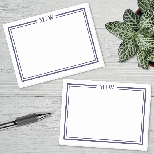 Post-it® Monogramme Bleu Marine