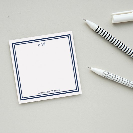 Post-it® Monogramme bleu marine