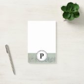 Post-it® Monogramme Bleu Vintage Partition Note Musicien (Bureau)