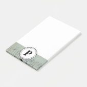 Post-it® Monogramme Bleu Vintage Partition Note Musicien (Incliné)