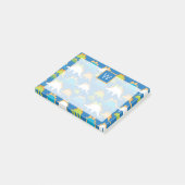 Post-it® Monogramme | Blue Orange Green Dinosaures (Incliné)