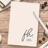 Post-it® Monogramme Blush rose moderne Script féminin Minim