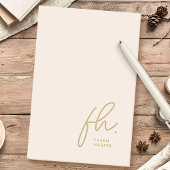 Post-it® Monogramme Blush rose moderne Script féminin Minim