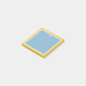 Post-it® Monogramme Bordures Jaunes Bleues (Incliné)