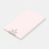 Post-it® Monogramme botanique chic rose vif (Incliné)