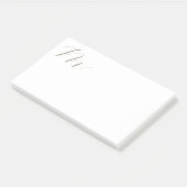 Post-it® Monogramme calligraphie Plaque unique moderne (Incliné)