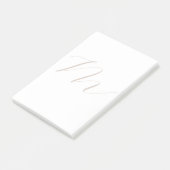 Post-it® Monogramme calligraphie Plaque unique moderne (Incliné)