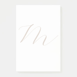Post-it® Monogramme calligraphie Plaque unique moderne