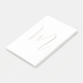 Post-it® Monogramme calligraphie Plaque unique moderne (Incliné)