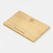 Post-it® Monogramme calmé Modèle Vintage Élégant (Incliné)