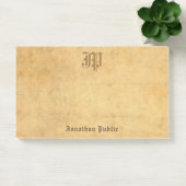 Post-it® Monogramme calmé Modèle Vintage Élégant (Bureau)