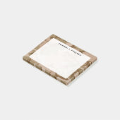 Post-it® Monogramme camouflage désert beige marron vert (Incliné)