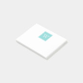 Post-it® Monogramme Carré Turquoise (Incliné)