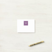 Post-it® Monogramme Carré violet Notes collantes (Sur un bureau)