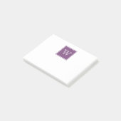 Post-it® Monogramme Carré violet Notes collantes (Incliné)